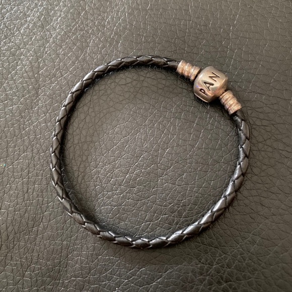 Pandora Accessories Black Leather Pandora Bracelet Poshmark